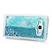 Grand Prime Case, Samsung Galaxy Grand Prime Case - Flowing Liquid Floating Bling Quicksand Glitter Sparkle Stars Hard PC Cover Cute Slim Protective Cover Stylus Pen Dust Plug by Badalink - Blue