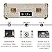 Vinyl Record Player, SKEVONO 3 Speed Portable Suitcase Turntable, Bluetooth Vintage Record Player with 2 Built-in Speakers, Supports RCA Output/Headphone Jack/Phone Music Playback (Light Beige Linen)thumb 4