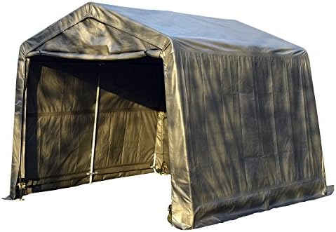 UHOM Auto Shelter 10x10x8 Portable Outdoor Garage Storage Shed Canopy Carport Gray