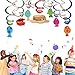 Kody's 30CT Fishing Party Supplies Hanging Swirl Decorations Birthday Party Decorations O-Fish-Ally Party Supplies Little Fisherman First Birthday Camping Theme Kit