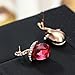 NEOGLORY Angle Rose Gold Teardrop Crystal Jewelry Set, Pendant Necklace, Earrings,18