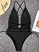 MOPOOGOSS Womens Sexy Deep V Neck High Waist Multi-Way Bandage One Piece Swimsuits Swimwear