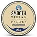 Strong Pomade for Men - Maximum Hold and High Shine - For Straight, Thick and Curly Hair - 2 OZ - Smooth Viking