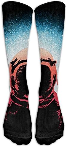 Negative SpacemanWomen Creative Comfortable Knee High Athletic Knee High Socks Christmas