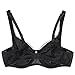 Fanala Women's Full Coverage Unlined Sheer Comfort Minimizer Underwire Bra 34C-42DD