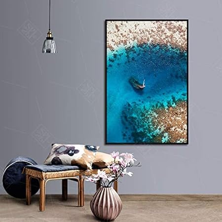 wojinbao Sin Marco Nordic Blue Seascape Beach Carteles e ...