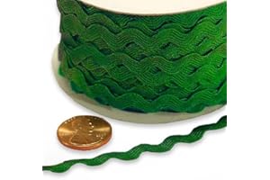 Paper Mart 5mm x 25 Yards Emerald Chevron Ric Rac Trim