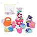 16Pcs Bath Toys for Toddlers, Flower Waterfall Water Station Garden Squirter Toys, Stacking Cups Watering Can Shower Toy,Fun Bath Time Toys for Kids Girls and Boys Age 1-5