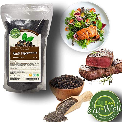 Eat Well Whole Black Peppercorns 16 oz, Black Pepper Grinder Refill