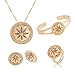 Hat Habesha Jewelry Gift Gold Plated Ethiopian Necklace Pendant Earring Ring Bangle Sets