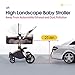 SpringBuds Baby Stroller Bassinet Carriage Combo 360 Rotation 2-in-1 Shock-Resistant High Landscape Luxury Pram Stroller for Newborn and Toddler -White