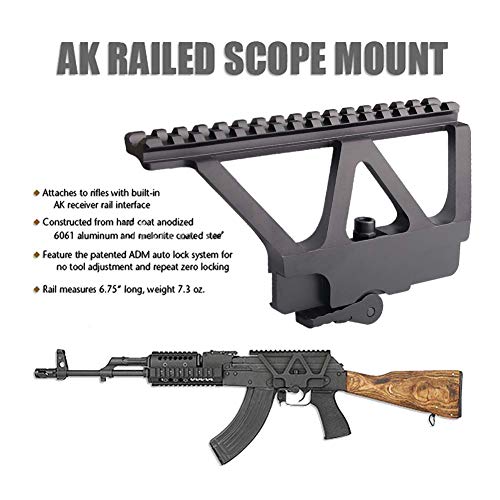 Bumlon Scope Rail Mount A-K Side Weaver with QD Solid Construction Perfect Match Receiver Interface Picatinny