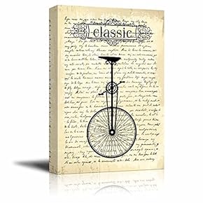 A Vintage Unicycle on Vintage Letter Script