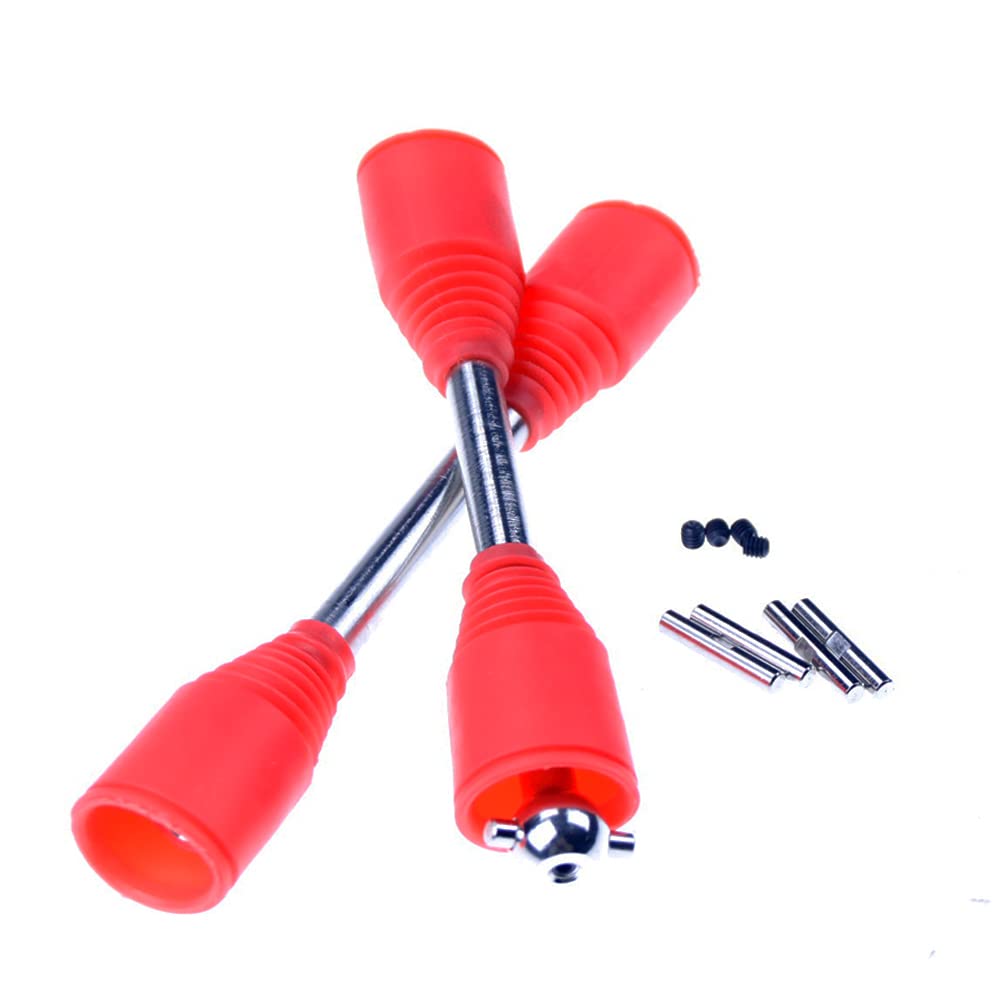 smTSRC Drive Shaft bones 9MM With Axle Boot fit 1/5 HPI ROVAN KM baja 5B 5T 5SC RC Car PARTS (Red)