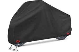 AngLink Waterproof Motorcycle Cover - All Weather Outdoor Protection, 210D Oxford Motorcycles Scooter Covers with Lock-Holes for 104 inches Motorbike Like Honda, Yamaha, Suzuki, Harley and More