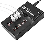 USB Charger, Allytech 40W 10-port Family-sized Desktop USB Rapid Charger Charging Station with Smart Active for iPhone 6S Plus, 6S, 6, iPad Pro, Air, Mini, Samsung Galaxy S6 and 5V USB-Charged Devices