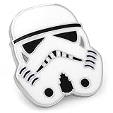 Star Wars Mens Enamel Silver Plated Lapel Pin (Storm Trooper - Silver & White)