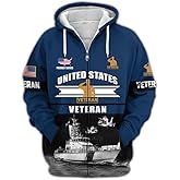 Veterans Day Hoodie - Proudly Served Military Hoodie, Vet Day Sweatshirt, Mens Patriotic Hoodies, Military Veteran Gifts