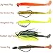 Fishing Lures Artificial Paddle Tail Soft Swimbaits Shad Bait Fish Worms for Bass Trout Walleye Freshwater Saltwater with FREE Tackle Box