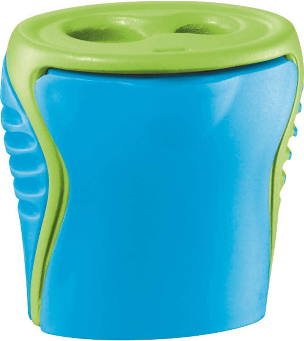 Maped - Boogy Pencil Sharpener for 2 Pen Sizes Including Collection Box - Random Colour - for Thin Pencils Diameter < 8 mm/for Thick Pencils Diameter < 11 mm