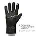 GLOUE Men’s Gloves Waterproof Touchscreen Thick Gloves Keep Warm in Winter Outdoor Cycling Gloves For Men, Black
