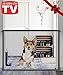 Queenii Magic Gate for Dogs, Baby Gates Pet Safety Gate, Portable Folding Mesh Magic Gate Baby Safety Gates, Safe Guard Install Anywhere, Safety Fence for Hall Doorway Wide Tall (Grey)