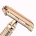 BAILI Luxury Gift Butterfly Open TTO Double Edge Safety Razor Wet Shaving for Men Women with 5 PLatinum Blades and Stand Rose Gold BD521G