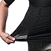 Odoland Men's Body Shaper Slimming Shirt Tummy Vest Thermal Compression Base Layer Slim Muscle Short Sleeve Shapewear, Black M