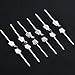 H&D 100pcs Chrome Bow Tie Clips, Butterfly Clips for Fastening Crystals, Feng Shui, Chandelier Crystals, Lamp Crystals, Ceiling Light Crystals (40mm)