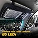 Xprite Blue 86 LED SunShield Sun Visor Emergency Strobe Lights 12 Flash Modes Hazard Police Warning Light for Law Enforcement Vehicle