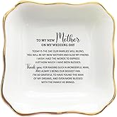 BAT TRANG Ceramic Ring Holder Dish, to My New Mother, Wedding Gifts for Mom, Mother of The Bride Gifts, to Mom from Bride, Bridal Shower Gift, Mom Gifts