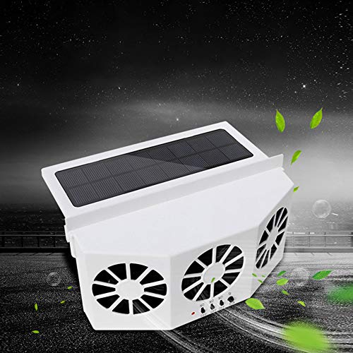 856store Fans Cooling Solar Powered Car Vehicle Ventilation Exhaust Air Summer Cooling Fan Radiator