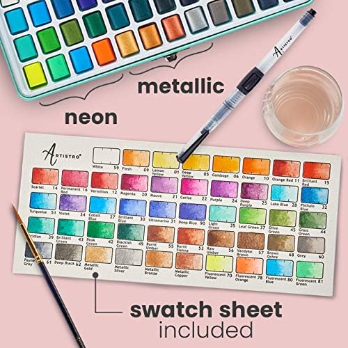 Watercolor set by Artistro with a variety of vibrant colors.