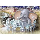 5D Diamond Painting Kits for Adults Cartoon Elephant feilin Full Drill, DIY Cross Stitch Crystal Mosaic Picture Artwork for Home Wall Decor Gift 40x30cm