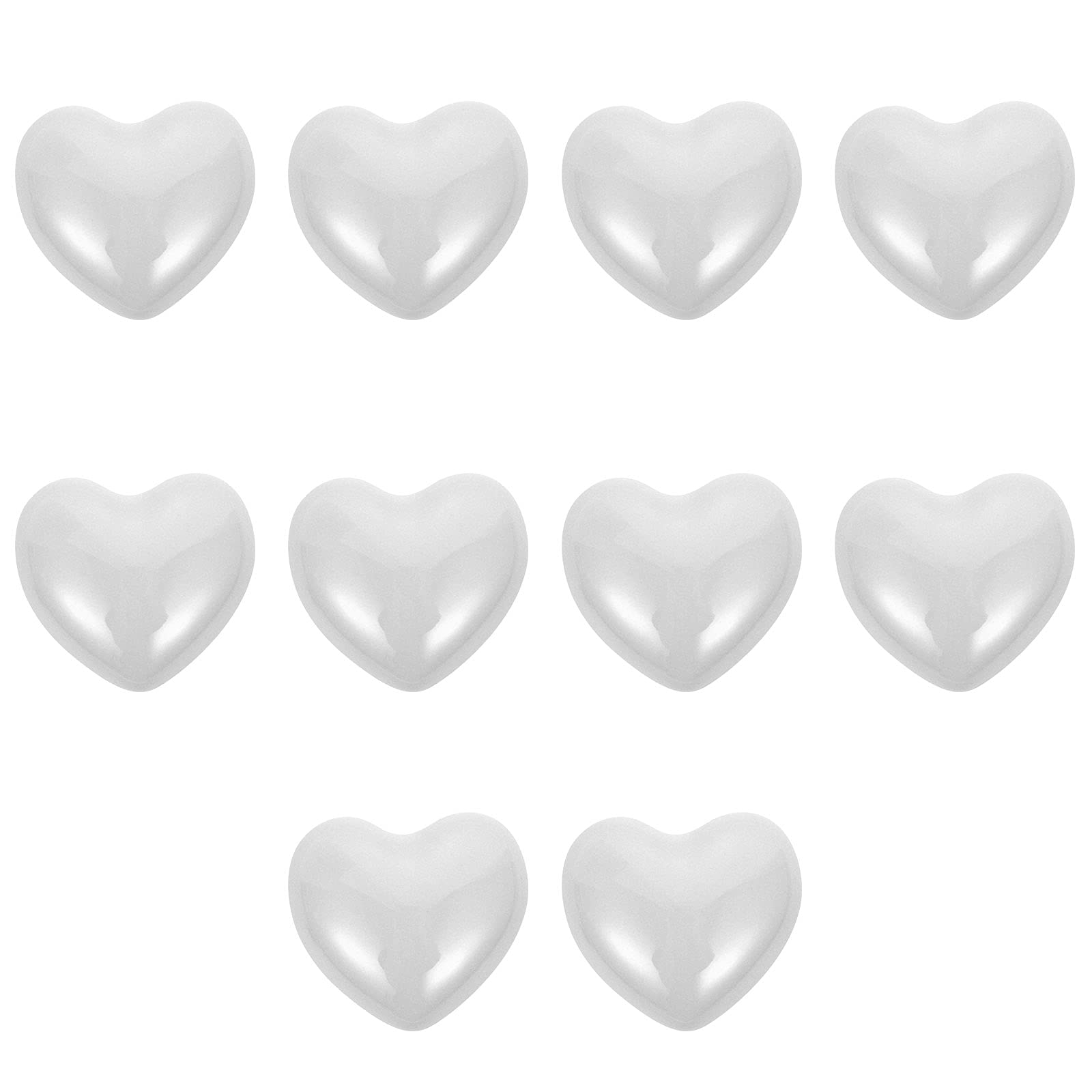 Tomaibaby 10Pcs Ceramic Drawer Knobs, Heart Shaped Door Knobs Cabinet Dresser Handles Kitchen Cupboards Handles Accessories for Bedroom, Kitchen, Bathroom, Office