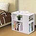 Sandinrayli White 2 Shelf Side End Table Chair Side Sofa Table Living Room Furniture