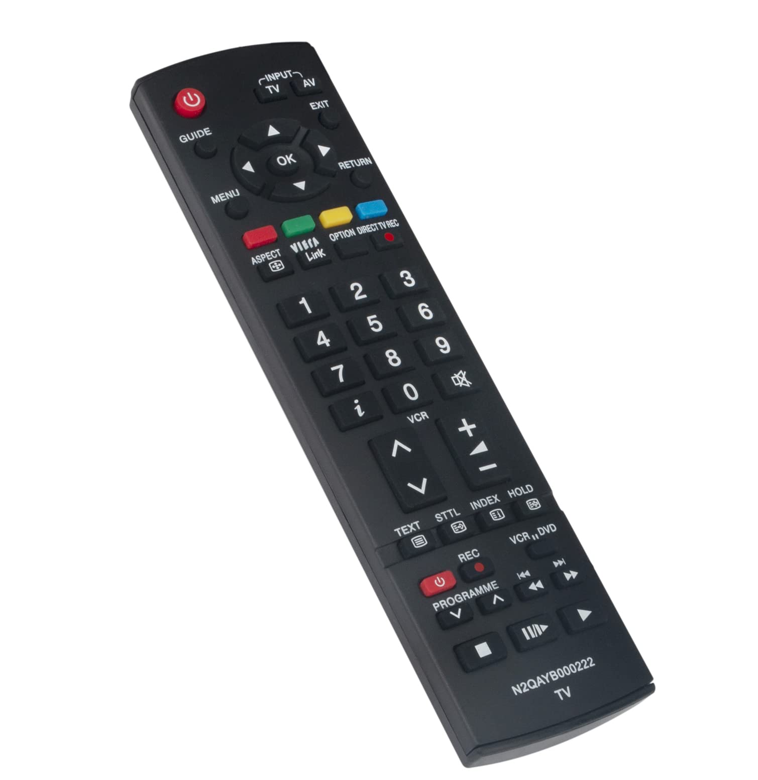 Replacement Remote Control N2QAYB000222 Fit for Panasonic LCD TV TX-26LXD8 TH-42PZH8FV TH-46PZH8FV TX-32LED7FM TX-32LED8F TX-32LED8FS EUR7651110 TX-26LED8F TX-26LED8FS TH-42PZ8E TH-46PZ8E