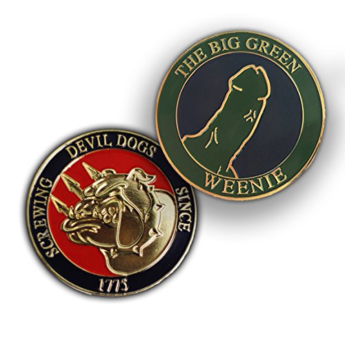 UPC 742574204735, USMC The Big Green Weenie Challenge Coin NEW by Devil Dogs