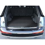 ToughPRO Cargo/Trunk Mat Compatible with Audi Q7 - All Weather - Heavy Duty - (Made in USA) - Black Rubber - 2017, 2018, 2019