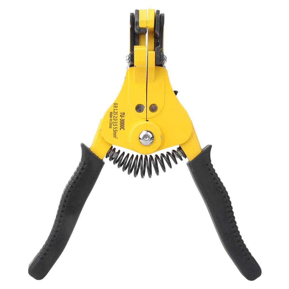 Cable Stripper, Automatic Wire Stripper Pliers Electricians Cable Stripping Tool 0.9/1.25/2.0/3.5/5.5mm,Wearable and Anti-Corrosion