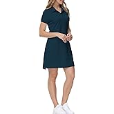 MoFiz Women's Golf Tennis Dress Sports Polo Dress Short Sleeve Quick Dry Casual Workwear Button