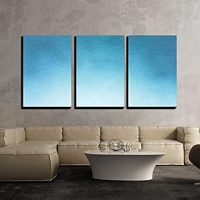 3 Piece Canvas Wall Art - Watercolour Paper Texture for Artwork - Modern Home Art Stretched and Framed Ready to Hang - 16"x24"x3 Panels