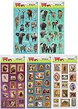 Sticker Farm Children's 5-Pack Collection Reusable Puffy Sticker Bundle Benefitting African Wildlife Federation For Use With African Wildlife Activity Book