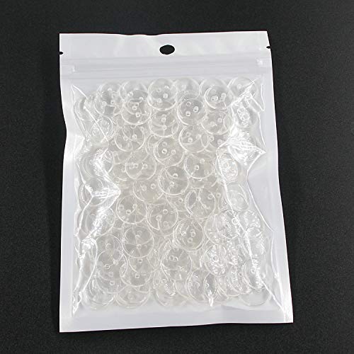 15mm (5/8'') Round Resin Sewing Buttons for Craft Clear Color Pack of 200 Pcs Leekayer