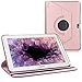 kwmobile Rotating Case Compatible with Samsung Galaxy Note 10.1 N8000 / N8010 - Case PU Leather Tablet Cover with Stand - Rose Gold
