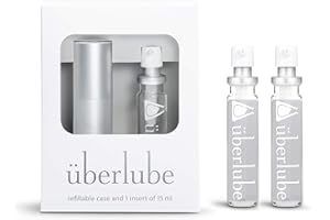Überlube Travel Lube Latex-Safe Natural Silicone Lube for Sex with Vitamin E Unscented Flavorless Zero Residue Works Underwat