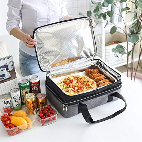 Insulated Double Casserole Carrier, 9"x13" Baking Dish Carrier, Padded