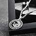 HANDMADE JEWELLERY - Werewolf Sun Moon Stainless Steel Norse Vikings Pendant Necklace Viking Amulet Pendant (55MM(22 Inches))