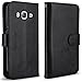 J3 Case, Express Prime Case, Amp Prime Case, LK Luxury PU Leather Wallet Case Flip Cover with Card Slots & Stand For Samsung Galaxy J3 / Express Prime / Amp Prime, BLACK
