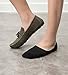 Mens No Show Socks Casual Black Low Cut 6 Pairs Thin Breathable Boat Shoe Liners